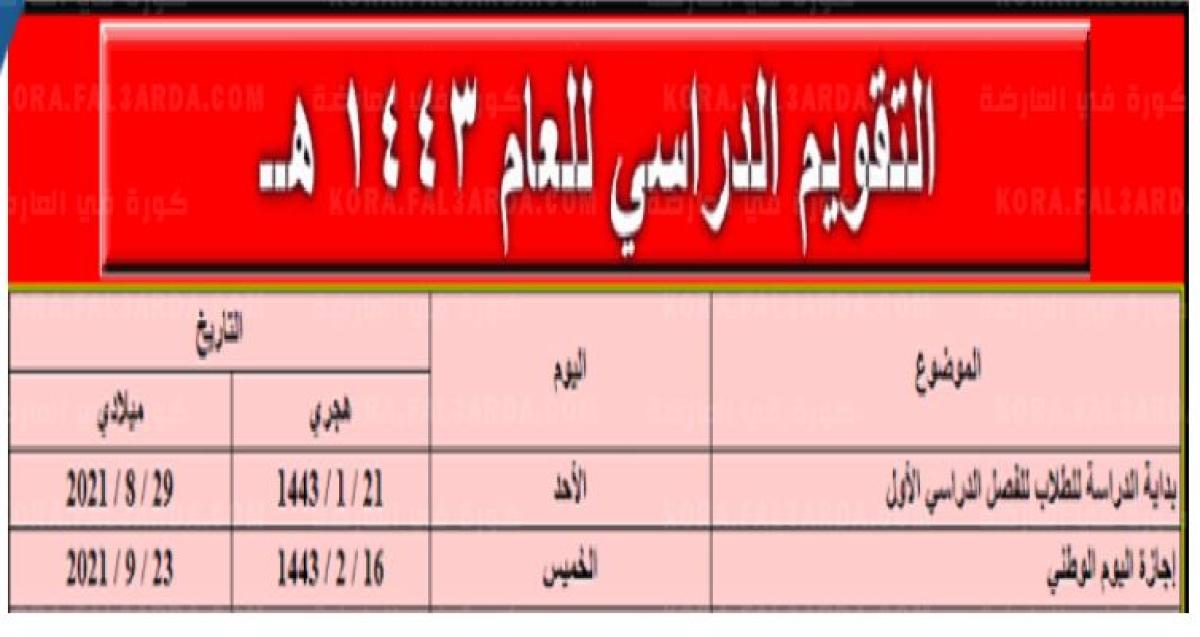 متى تفتح المدارس في السعودية 1443